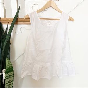 J crew tie back peplum top